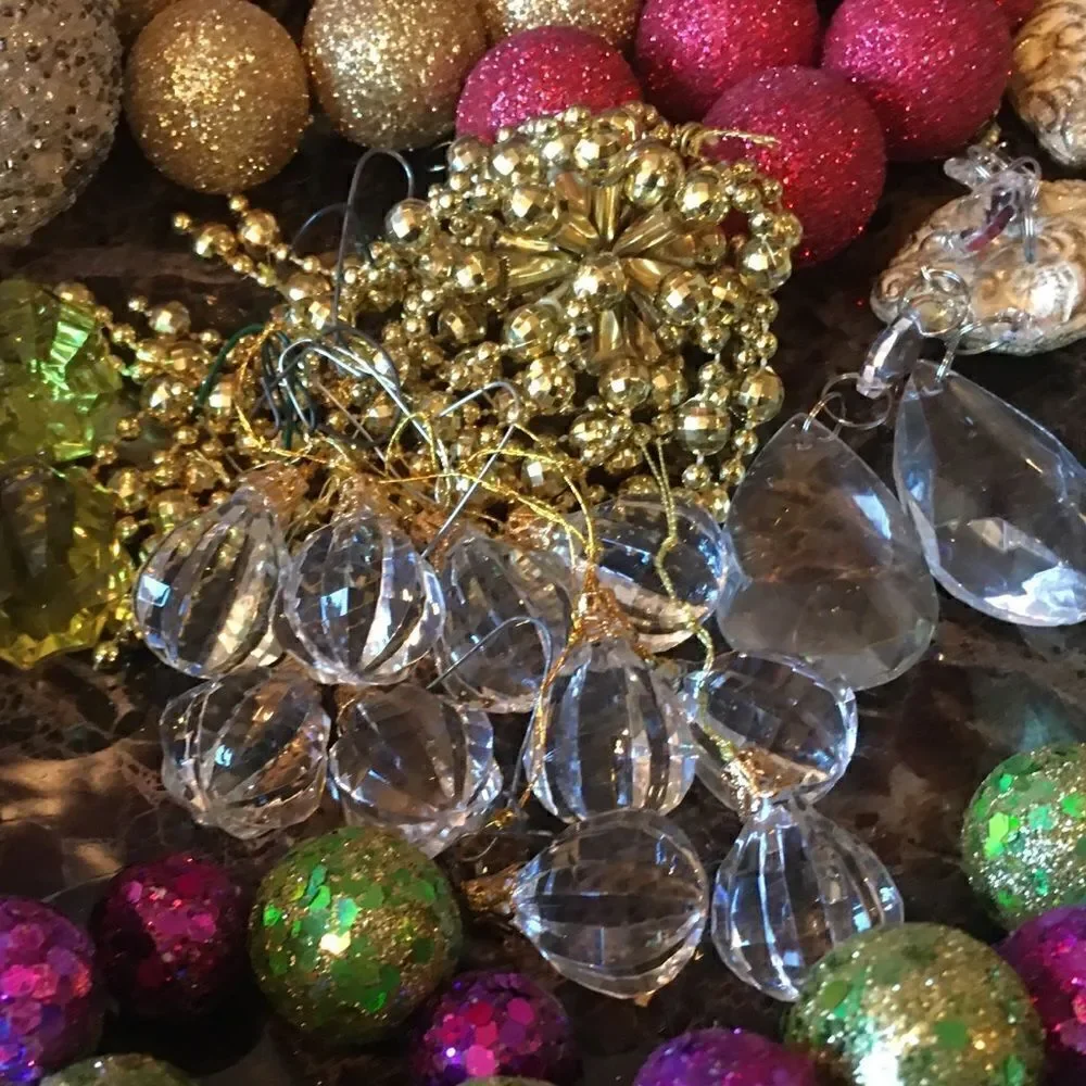 10 SMALL Crystal Clear Faceted Drops!